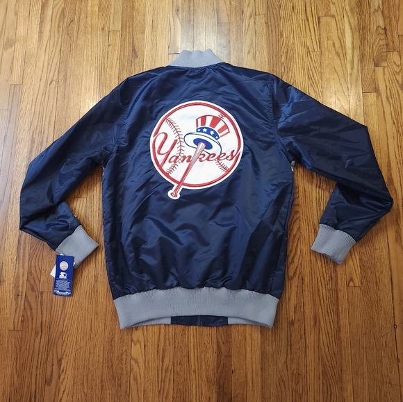 New York Yankees Starter Mens Jacket Size M NEW Full Zip Satin Style - Picture 2 of 12